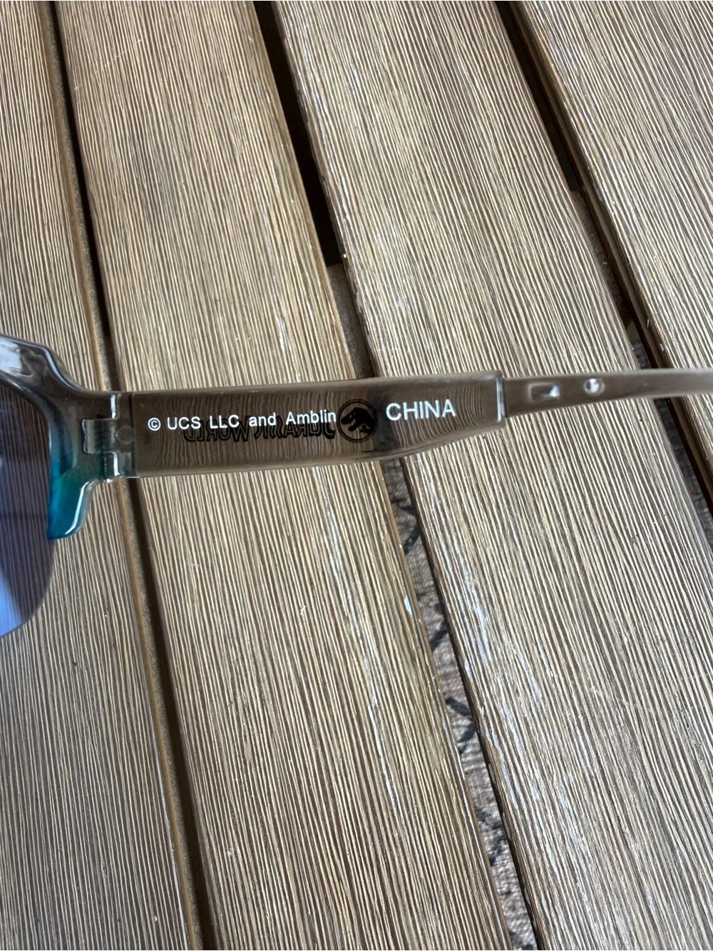 Arkaid Jurassic World Unisex Sport Wrap Sunglasses Blue Mirrored Lenses